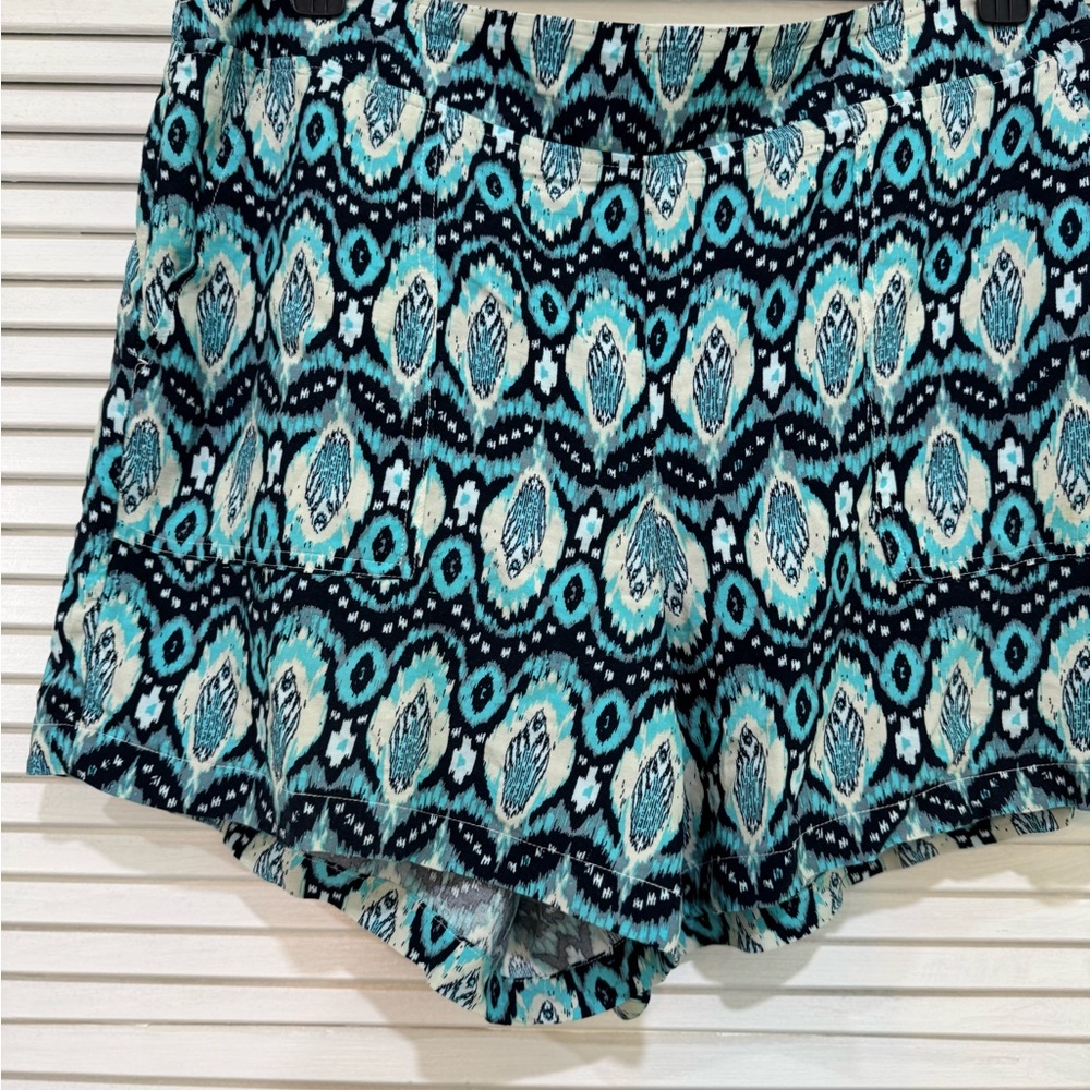 Wildfox Teal and Black Patterned Shorts